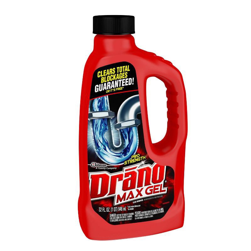 slide 4 of 14, Drano Max Gel Clog Remover, Effective Drain Cleaner for Bathroom & Kitchen Sinks, 32 fl oz, 32 fl oz