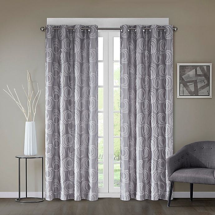 slide 1 of 2, Regency Heights Cosma Grommet Window Curtain Panel - Platinum, 84 in