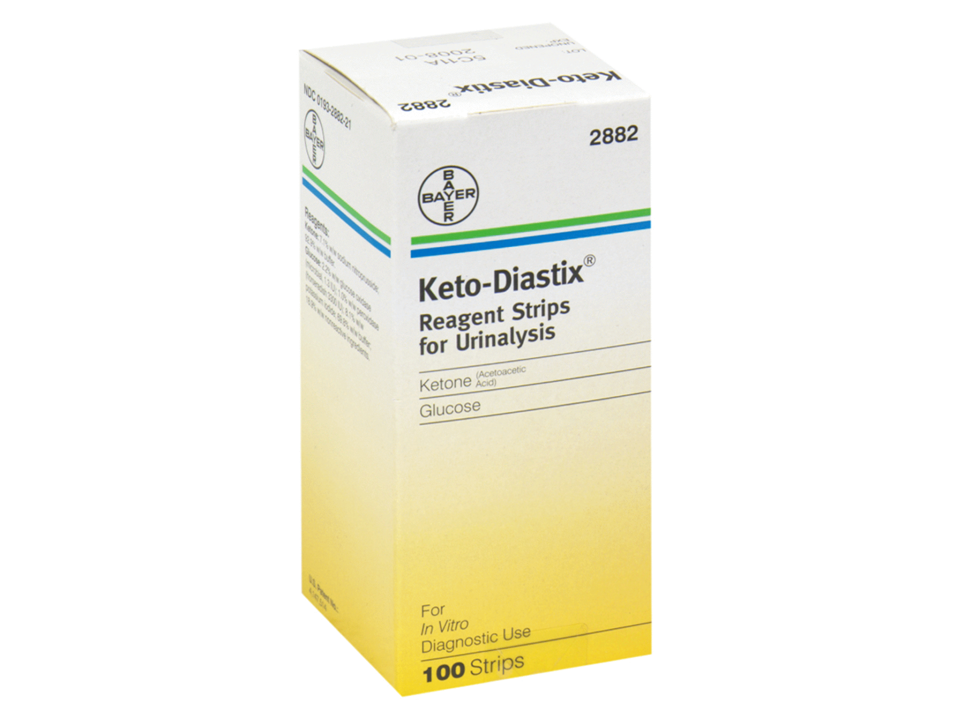 slide 1 of 1, Keto-Diastix Reagent Strips For Urinalysis Strips, 100 ct