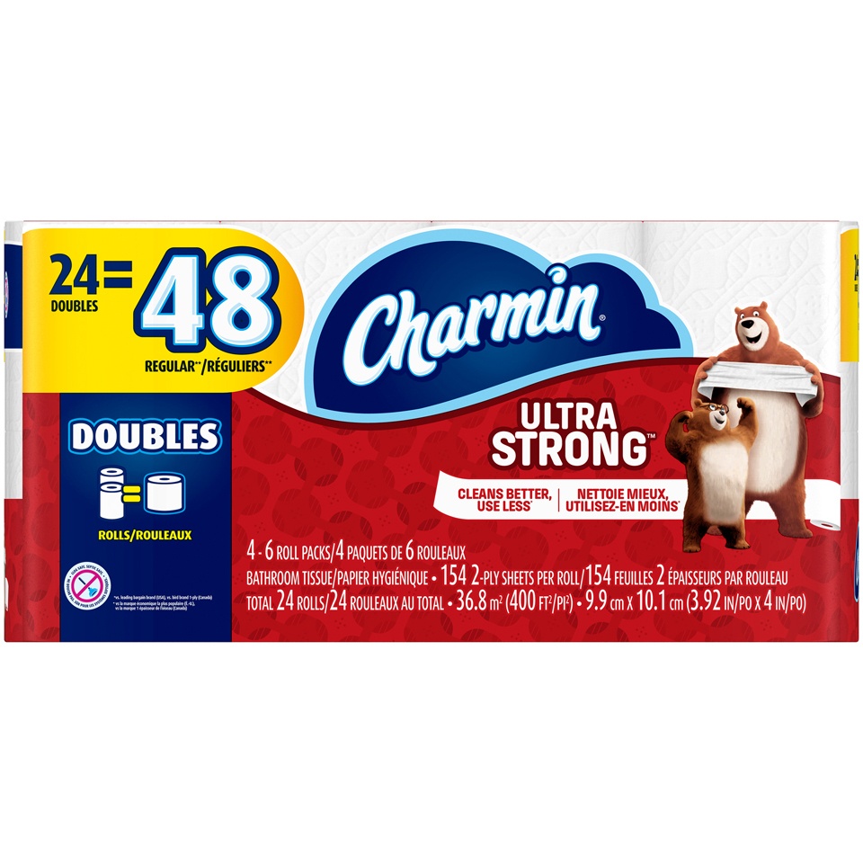 slide 1 of 1, Charmin Ultra Strong Toilet Paper, 24 ct