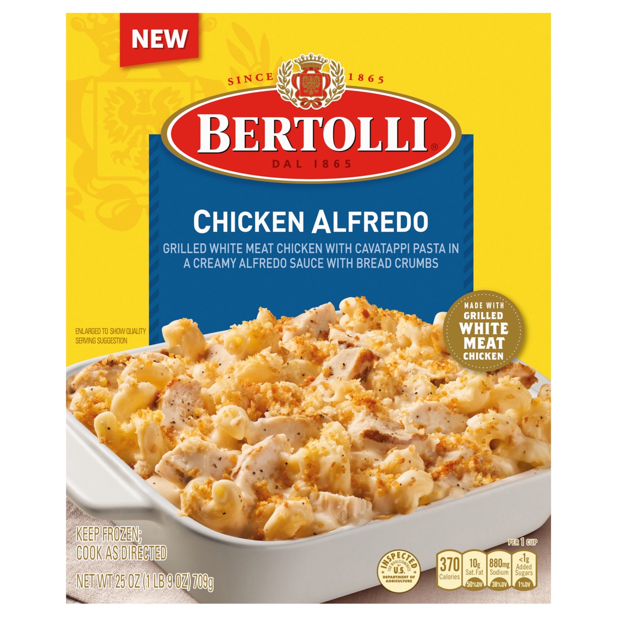 slide 1 of 5, Bertolli Chicken Alfredo, Frozen Meal, 25 oz., 25 oz