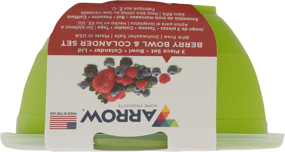 slide 8 of 9, Arrow Berry Bowl & Colander Set 3 Pieces, 16 oz