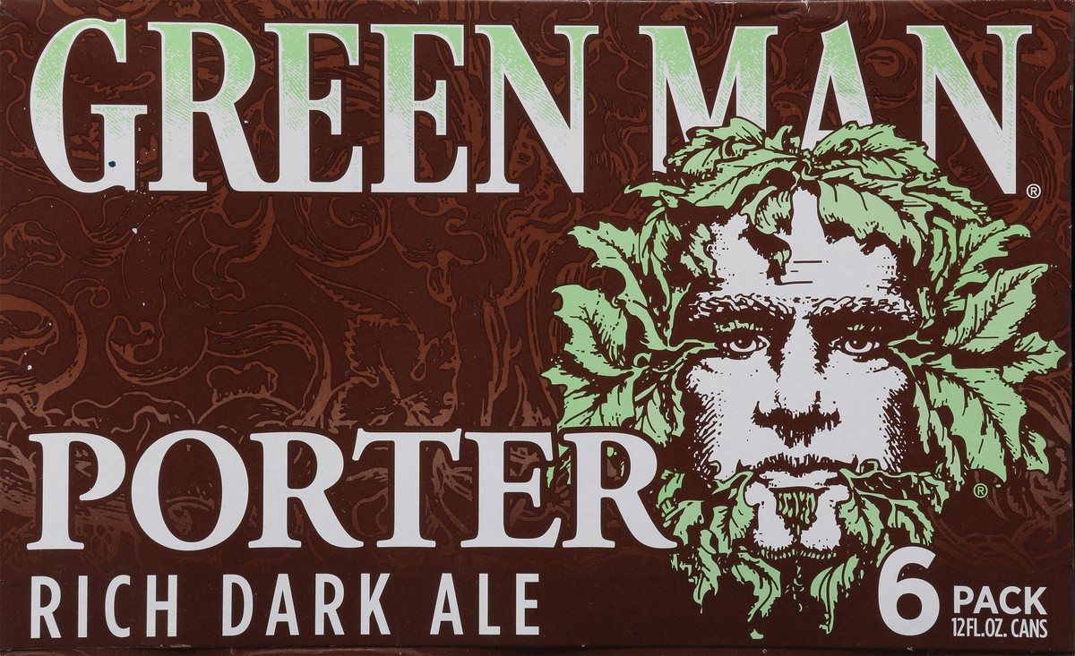 slide 3 of 9, Green Man Porter Rich Dark Ale Beer 6 - 12 fl oz Cans, 6 ct