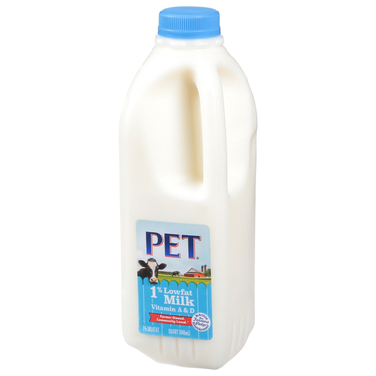 slide 4 of 13, PET Dairy Dairy 1% Low Fat Milk with Vitamin A and D, Milk Quart - 1 Jug, 32 oz
