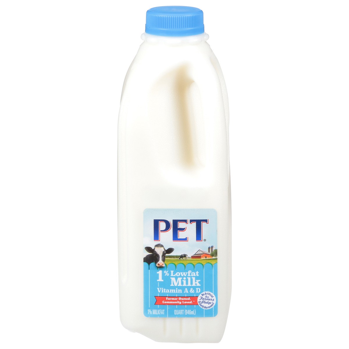 slide 1 of 13, PET Dairy Dairy 1% Low Fat Milk with Vitamin A and D, Milk Quart - 1 Jug, 32 oz
