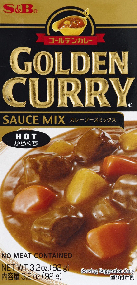 slide 4 of 4, S&B Hot Golden Curry Sauce Mix, 3.2 oz