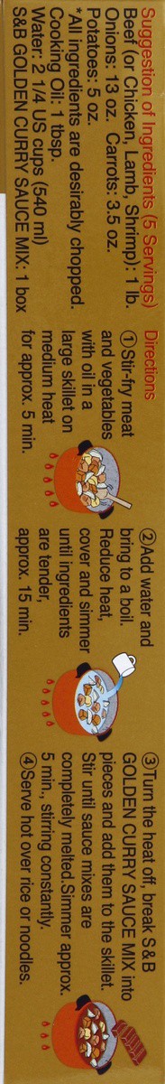 slide 3 of 4, S&B Hot Golden Curry Sauce Mix, 3.2 oz