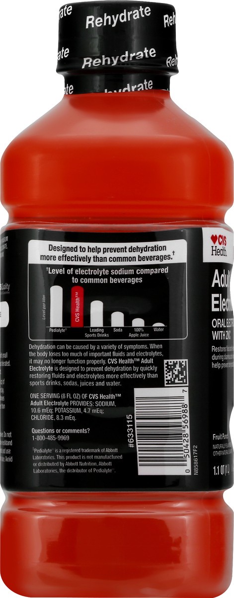 slide 4 of 12, CVS Health Electrolyte Solution, Fruit Punch, 33.8 Fl Oz, 1 liter