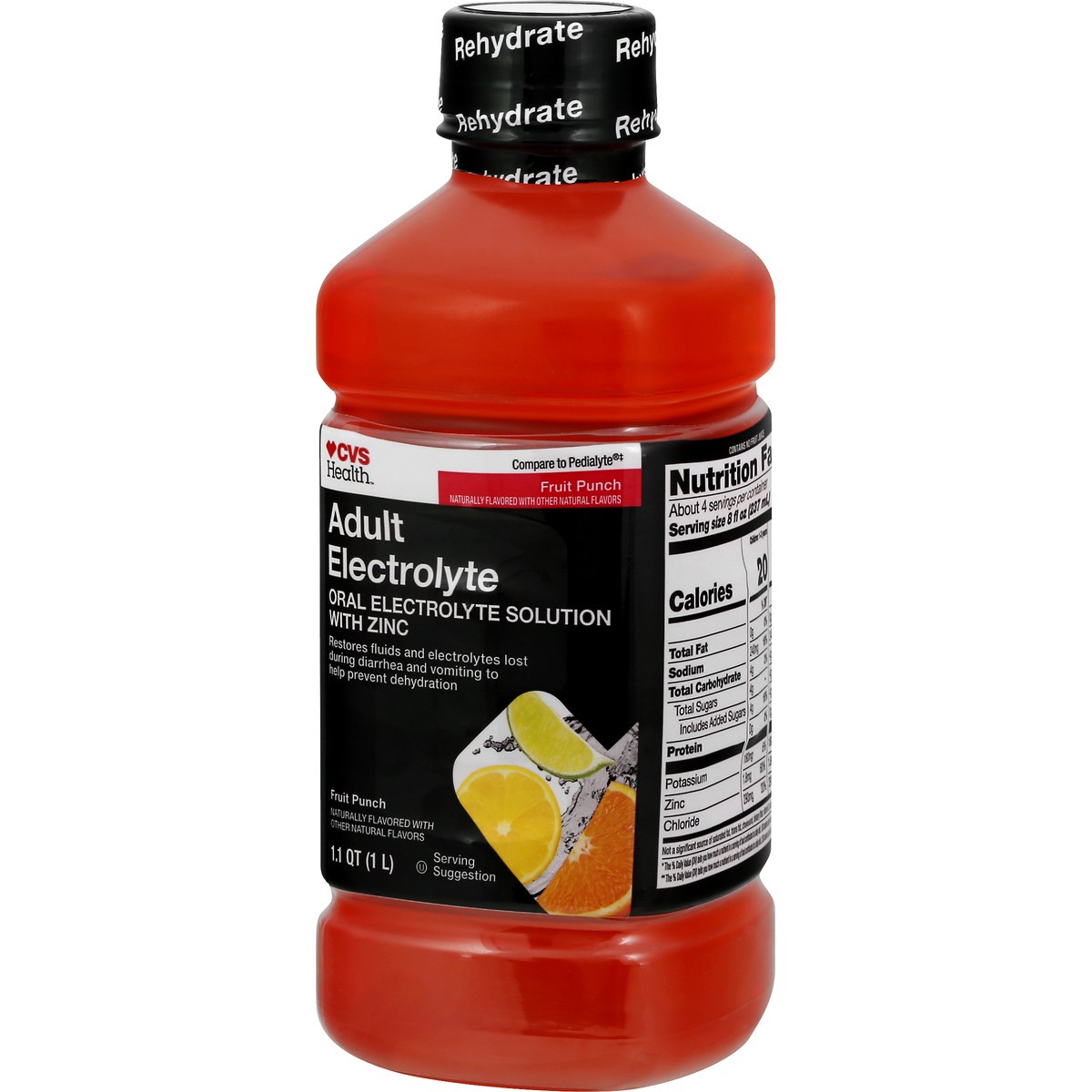 slide 12 of 12, CVS Health Electrolyte Solution, Fruit Punch, 33.8 Fl Oz, 1 liter