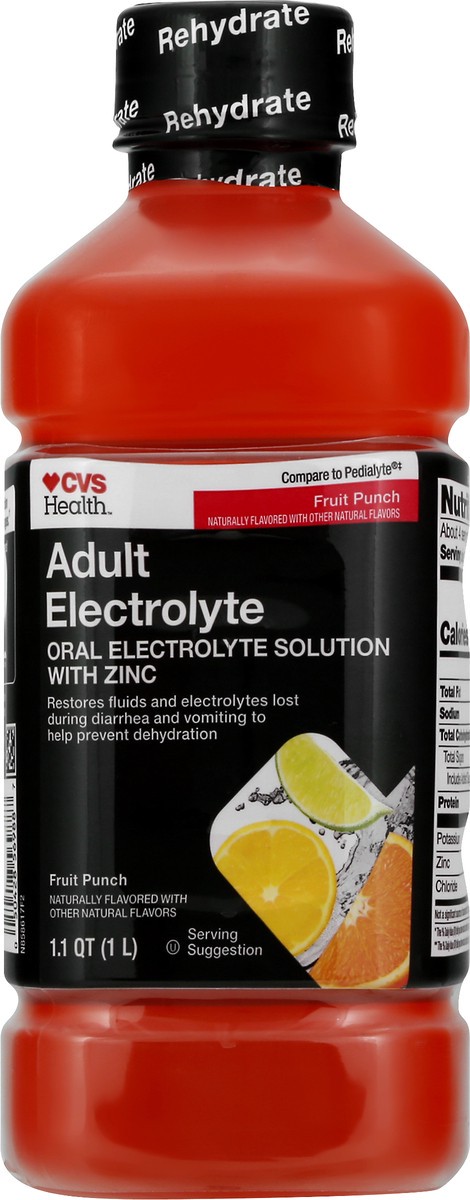 slide 1 of 12, CVS Health Electrolyte Solution, Fruit Punch, 33.8 Fl Oz, 1 liter