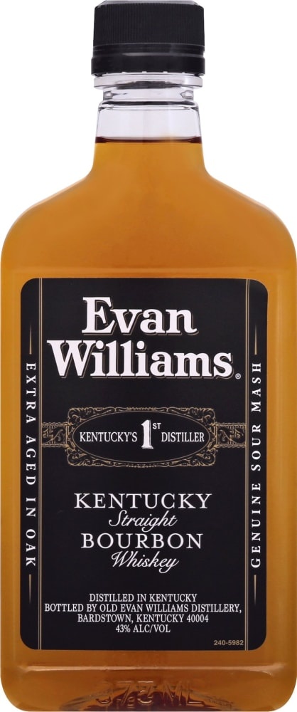 slide 1 of 1, Evan Williams Kentucky Bourbon Whiskey, 375 ml