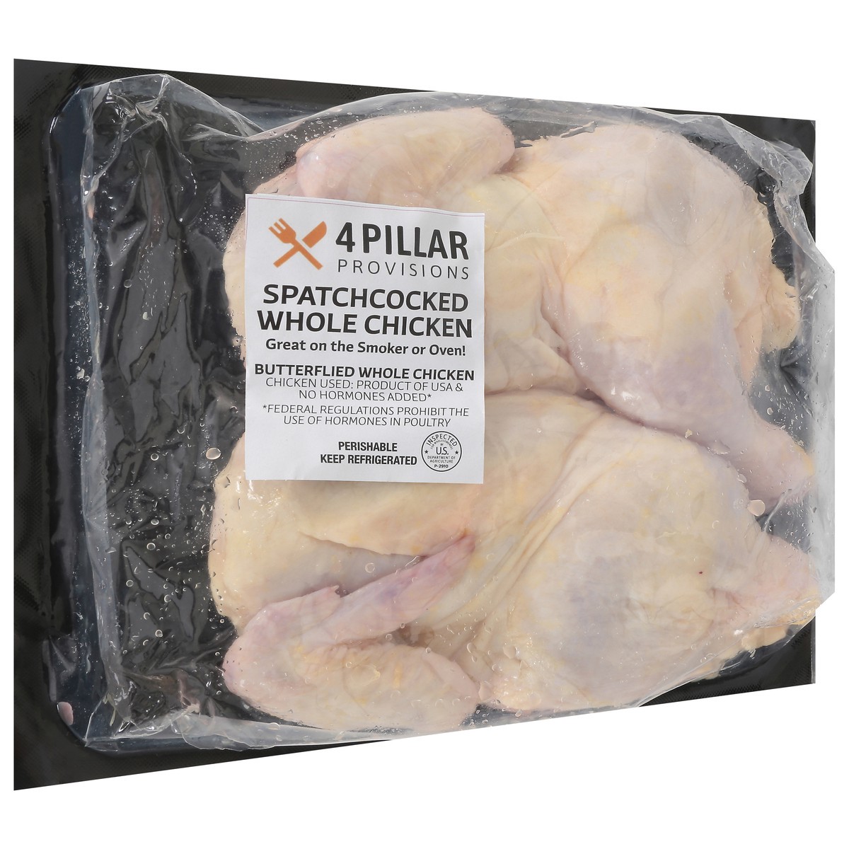 slide 4 of 4, 4 Pillar Provisions Whole Spatchcocked Chicken 1 Each, 1 ct