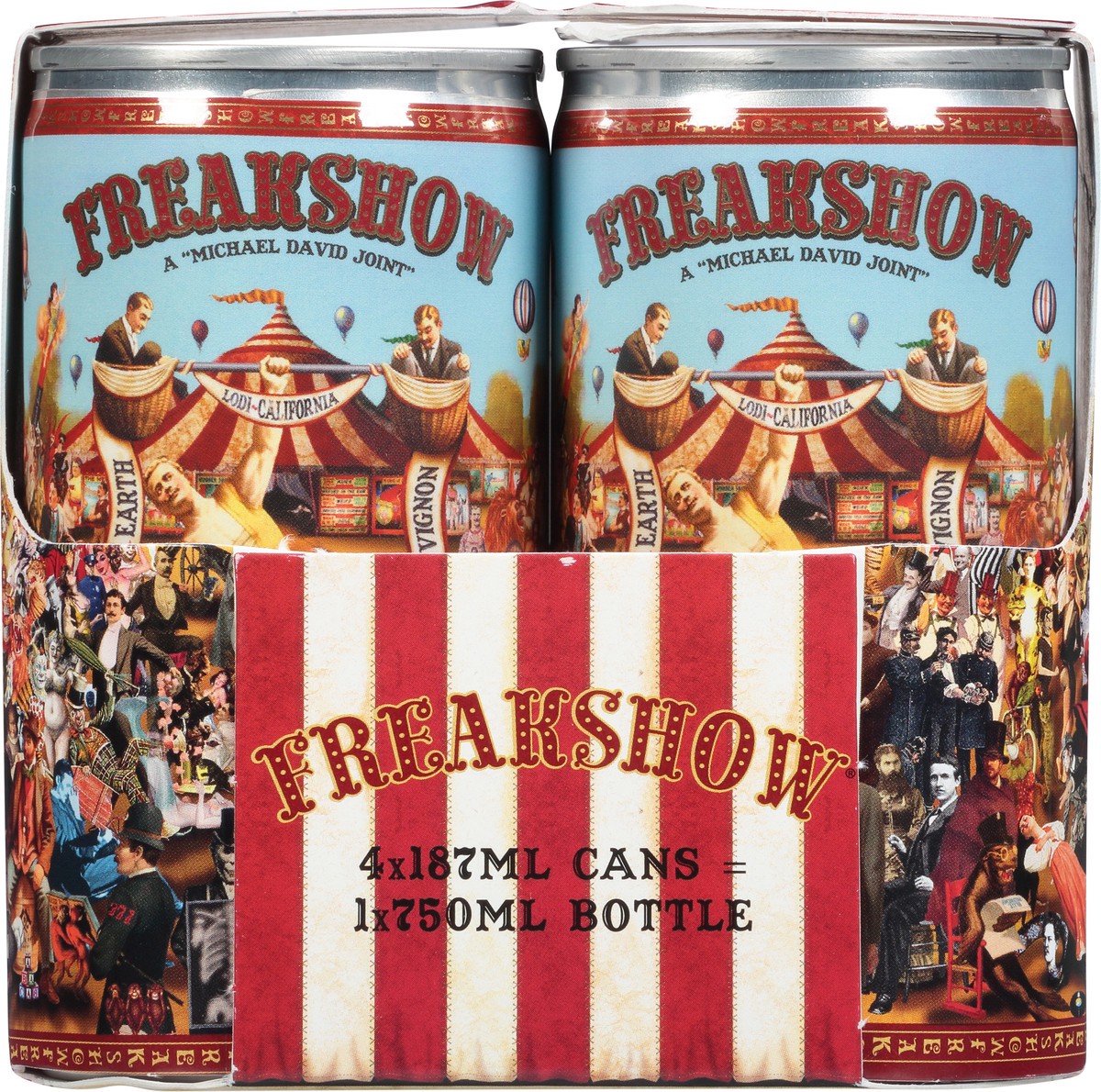 slide 3 of 11, Freakshow 2020 Lodi California Cabernet Sauvignon 4 - 187 ml Cans, 4 ct; 187 ml