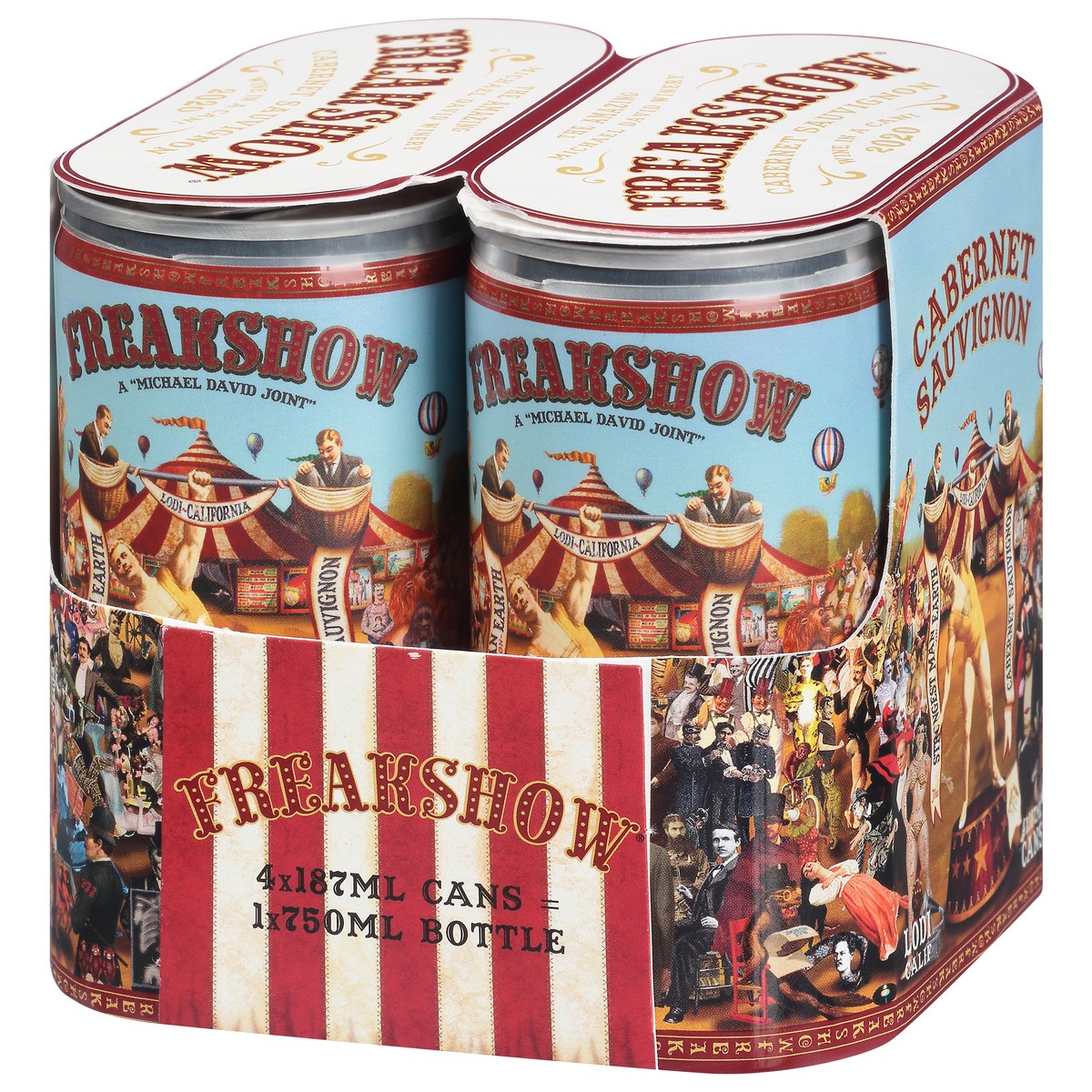 slide 5 of 11, Freakshow 2020 Lodi California Cabernet Sauvignon 4 - 187 ml Cans, 4 ct; 187 ml