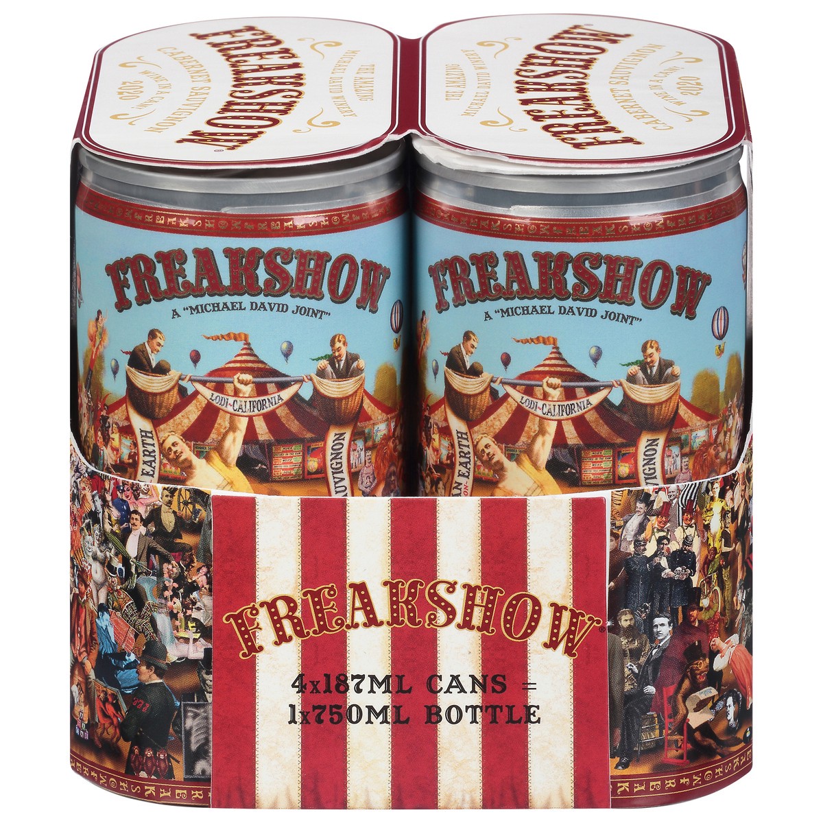 slide 7 of 11, Freakshow 2020 Lodi California Cabernet Sauvignon 4 - 187 ml Cans, 4 ct; 187 ml