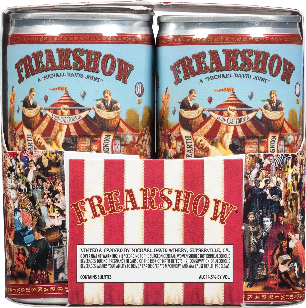 slide 8 of 11, Freakshow 2020 Lodi California Cabernet Sauvignon 4 - 187 ml Cans, 4 ct; 187 ml