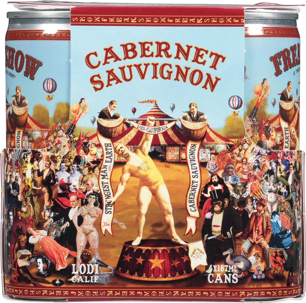 slide 9 of 11, Freakshow 2020 Lodi California Cabernet Sauvignon 4 - 187 ml Cans, 4 ct; 187 ml