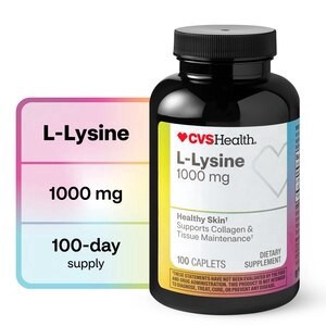 slide 1 of 1, CVS Health L-Lysine Caplets, 100 Ct, 1 ct