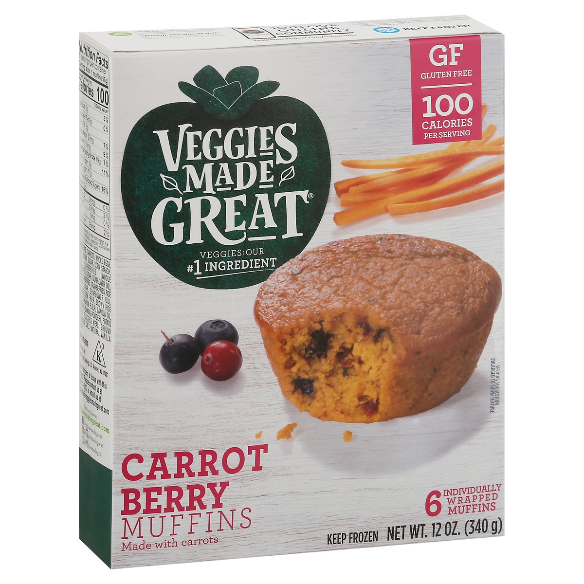 slide 8 of 9, Veggies Made Great Carrot Berry Muffins 6 ea, 6 ct
