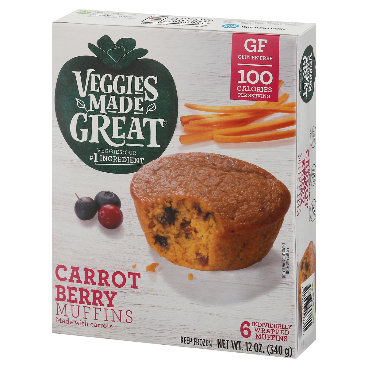 slide 3 of 9, Veggies Made Great Carrot Berry Muffins 6 ea, 6 ct