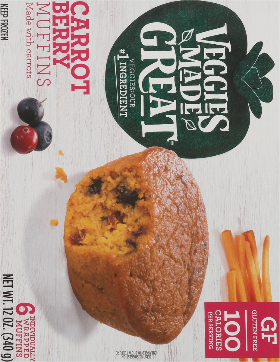 slide 5 of 9, Veggies Made Great Carrot Berry Muffins 6 ea, 6 ct