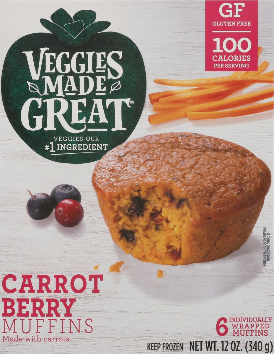 slide 6 of 9, Veggies Made Great Carrot Berry Muffins 6 ea, 6 ct