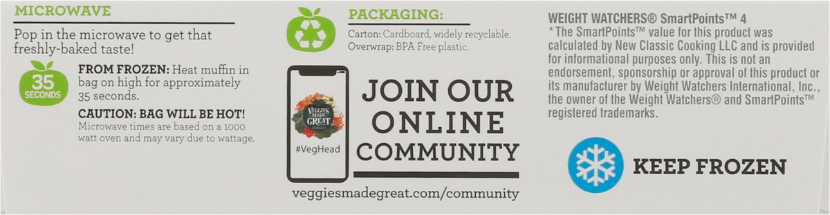 slide 7 of 9, Veggies Made Great Carrot Berry Muffins 6 ea, 6 ct