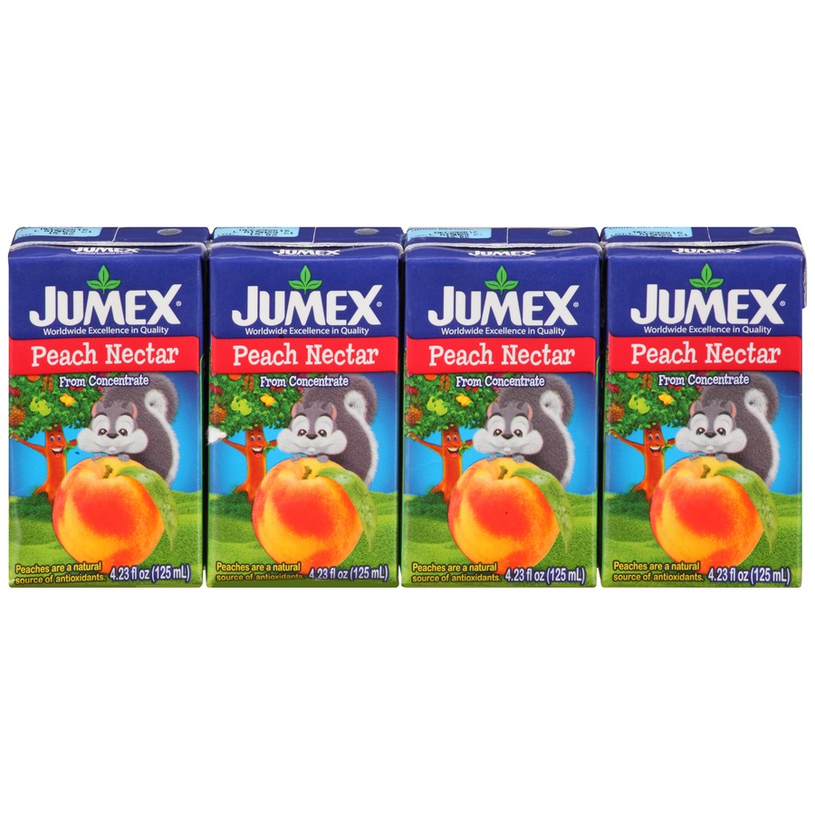 slide 1 of 8, Jumex Peach Nectar From Concentrate Aseptic Carton - 4 ct; 4.23 fl oz, 4 ct; 4.23 fl oz