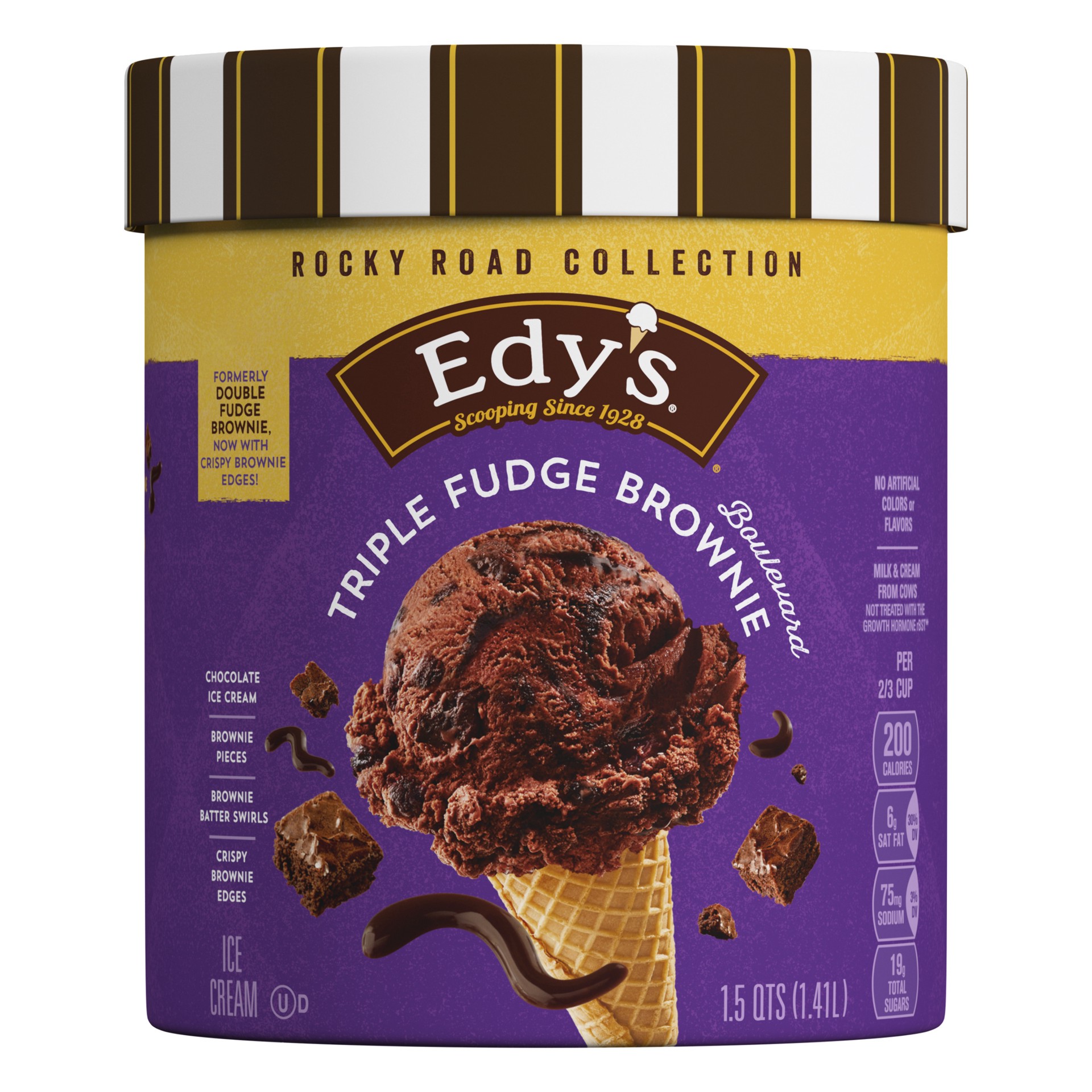 Dreyer's Edy's Rocky Road Collection Triple Fudge Brownie Boulevard Ice ...