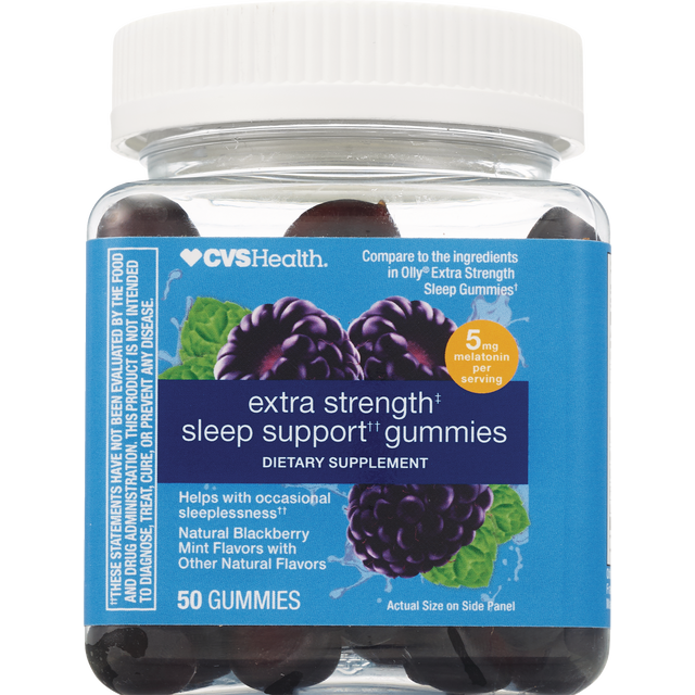 slide 1 of 1, CVS Health Extra Strength Gummies, 50 ct