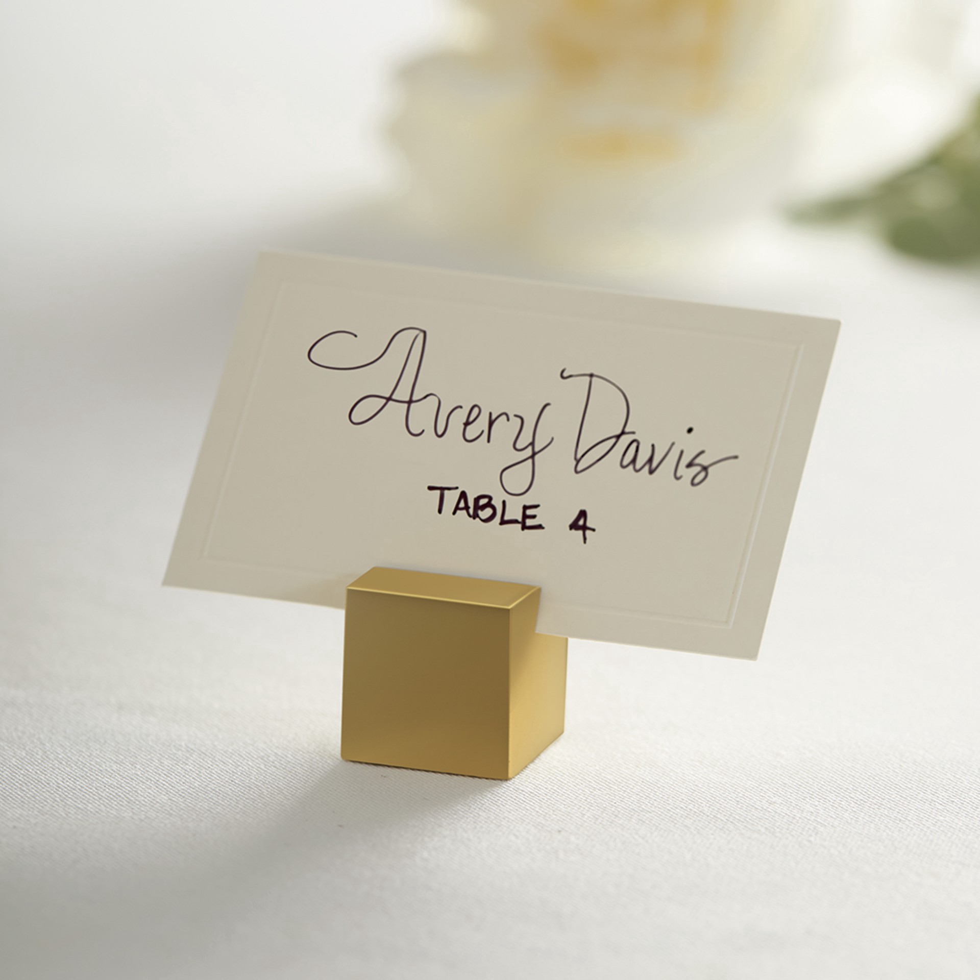 slide 3 of 3, 1" Gold Block Place Card Holders, 12ct. By Celebrate It, 12 ct