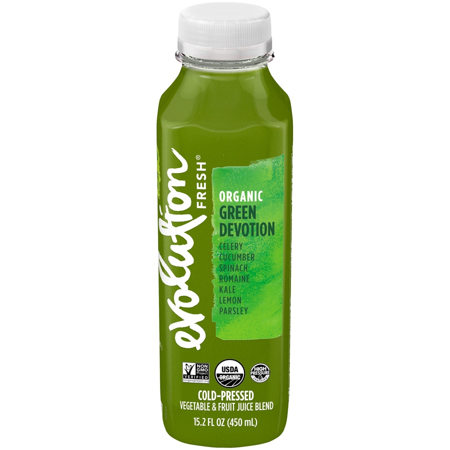 slide 1 of 1, Evolution Fresh Cold-Pressed Organic Green Devotion Juice, 15.2 oz