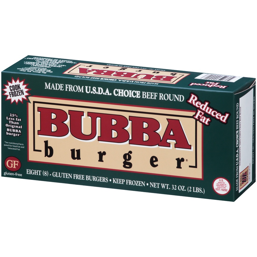 slide 3 of 8, BUBBA Burger Reduced Fat Burgers, 8 ct