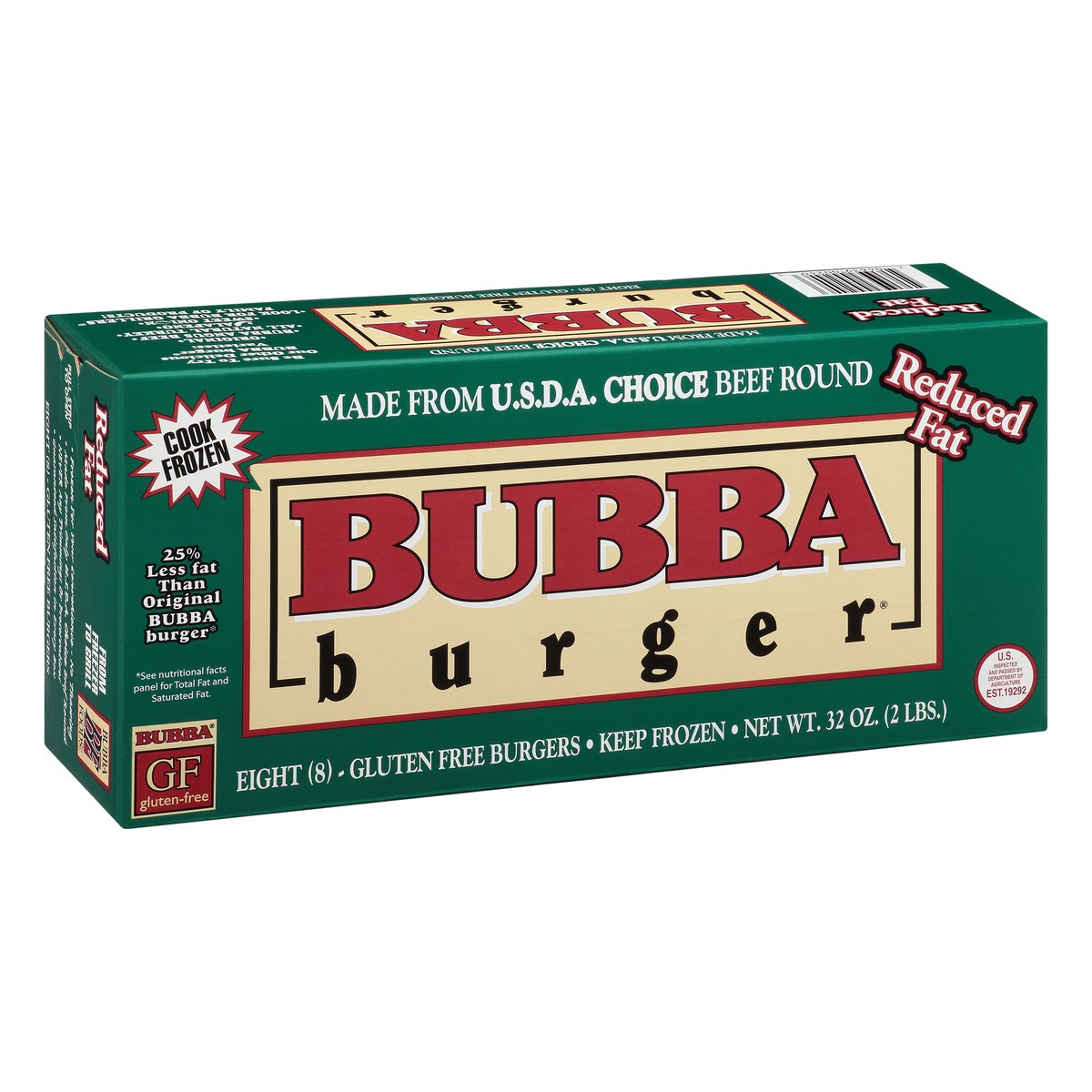 slide 5 of 11, BUBBA Burger Reduced Fat Burgers 8 ea, 8 ct
