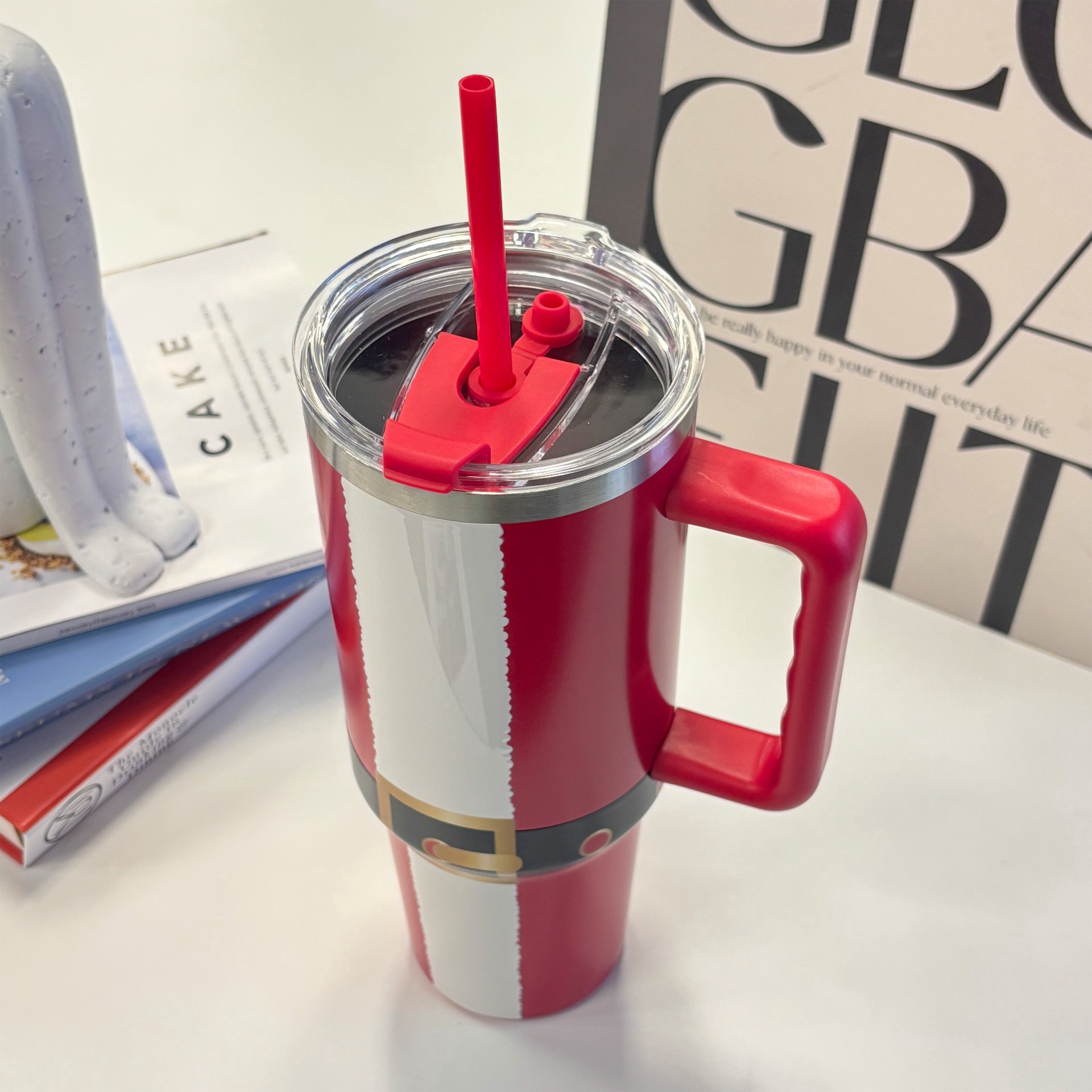 slide 5 of 5, 40oz. Christmas Stainless Steel Insulated Tumbler By Ashland, 40 oz