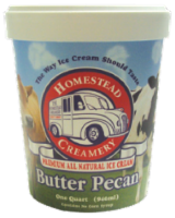 slide 1 of 1, Homestead Creamery Butter Pecan Ice Cream, 1 qt