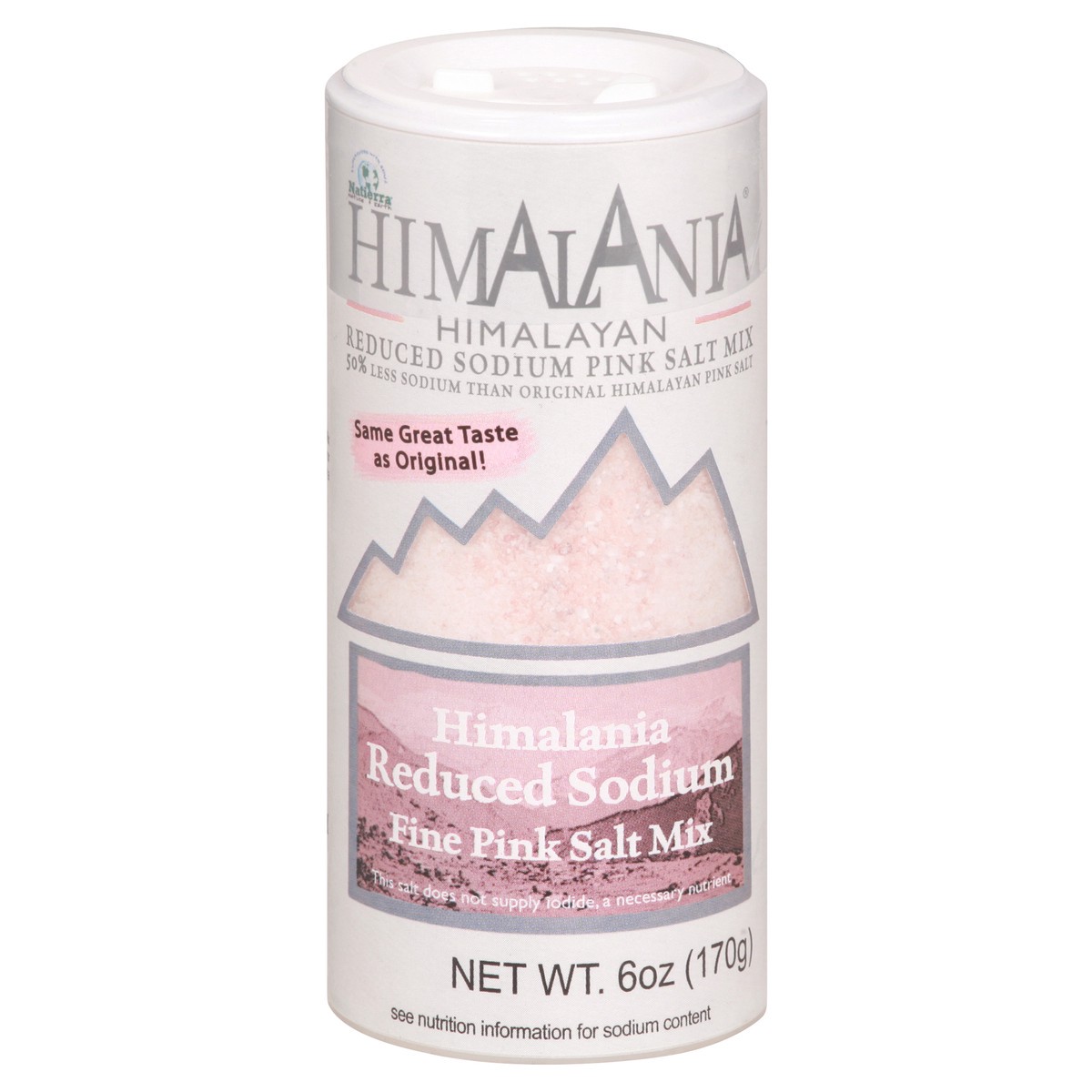 slide 1 of 12, Himalania Natierra Himalania Himalayan Fine Pink Salt Reduced Sodium Mix Shaker, 6 oz