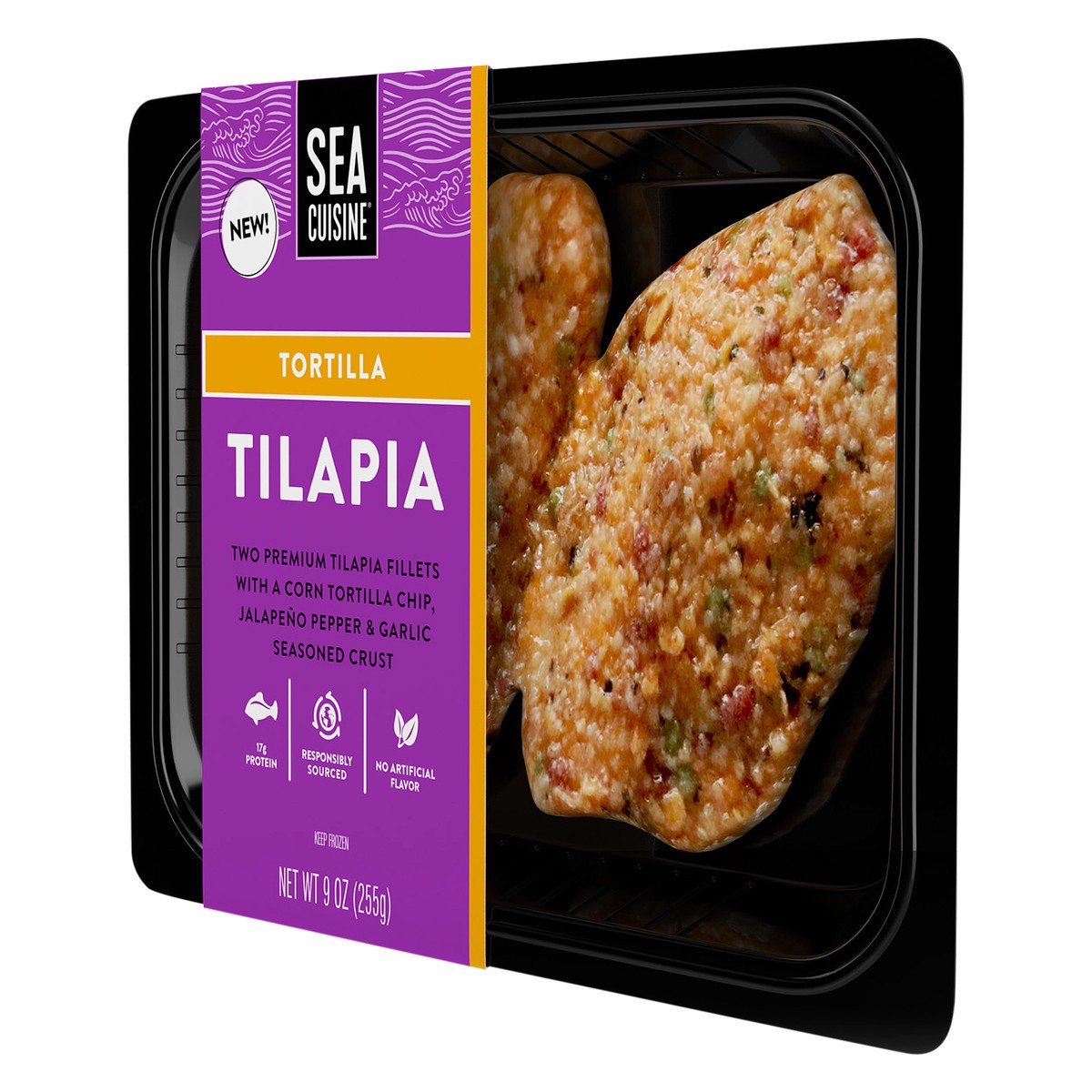 slide 8 of 8, Sea Cuisine 8/9 oz Tortilla Crusted Tilapia, 9 oz