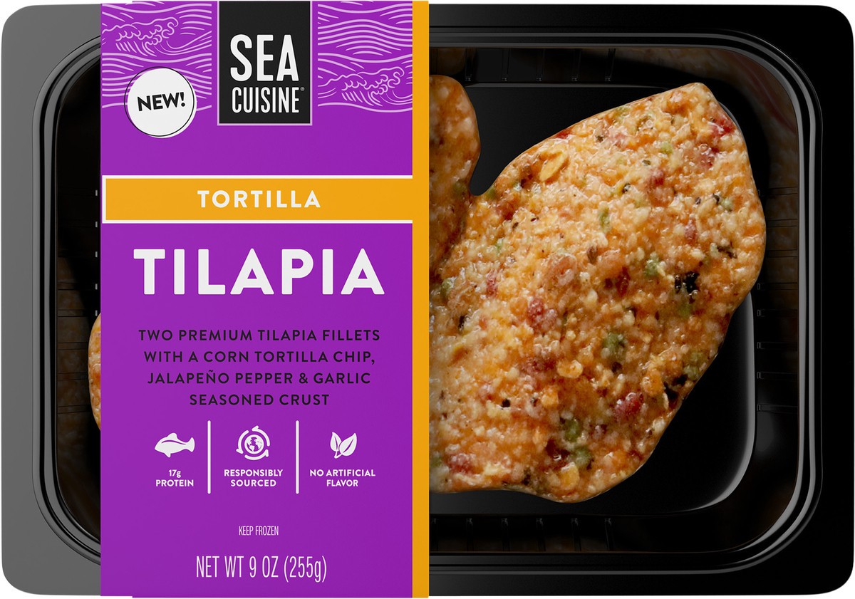 slide 2 of 8, Sea Cuisine 8/9 oz Tortilla Crusted Tilapia, 9 oz