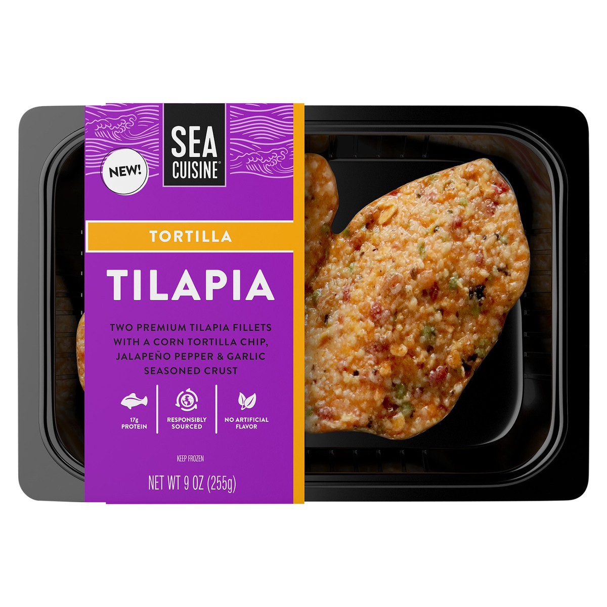 slide 4 of 8, Sea Cuisine 8/9 oz Tortilla Crusted Tilapia, 9 oz