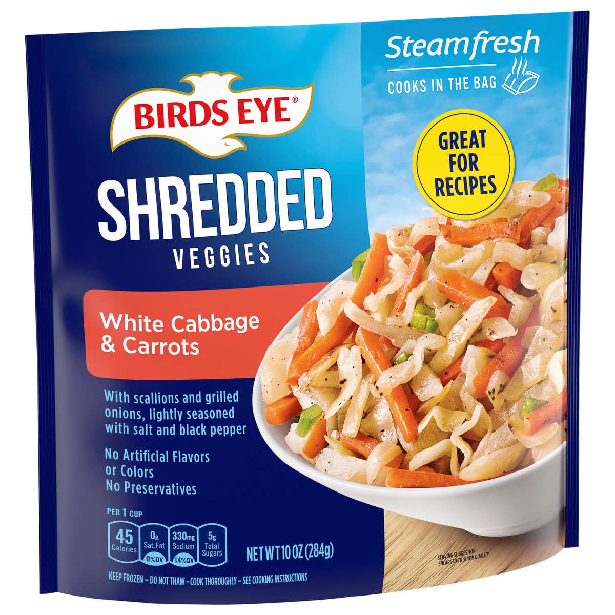 slide 2 of 8, Birds Eye Shredded Veggies White Cabbage & Carrots 10 oz, 10 oz