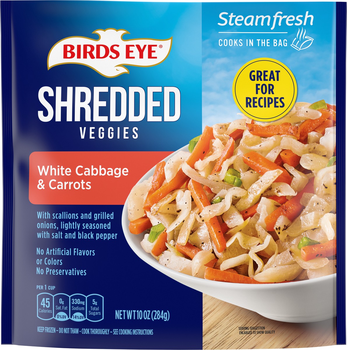 slide 5 of 8, Birds Eye Shredded Veggies White Cabbage & Carrots 10 oz, 10 oz