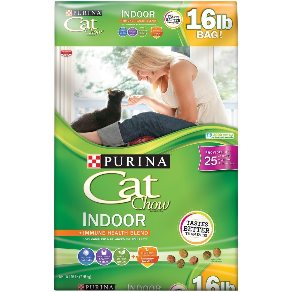 slide 1 of 9, Purina Cat Food, + Immune Health Blend, Adult, 16 lb