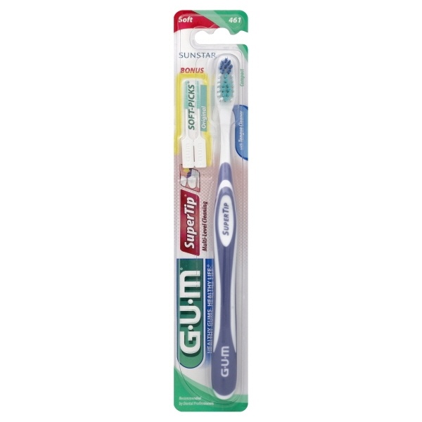 slide 1 of 1, Butler Gum Super Tip Soft Toothbrush, 1 ct