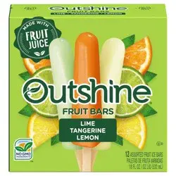 Outshine Assorted Lime/Tangerine/Lemon Fruit Ice Bars 12 ea