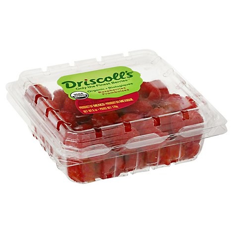 slide 1 of 1, Organic Raspberries, 1 ct