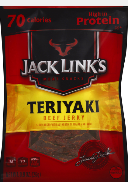 slide 1 of 1, Jack Link's Teriyaki Beef Jerky, 0.9 oz