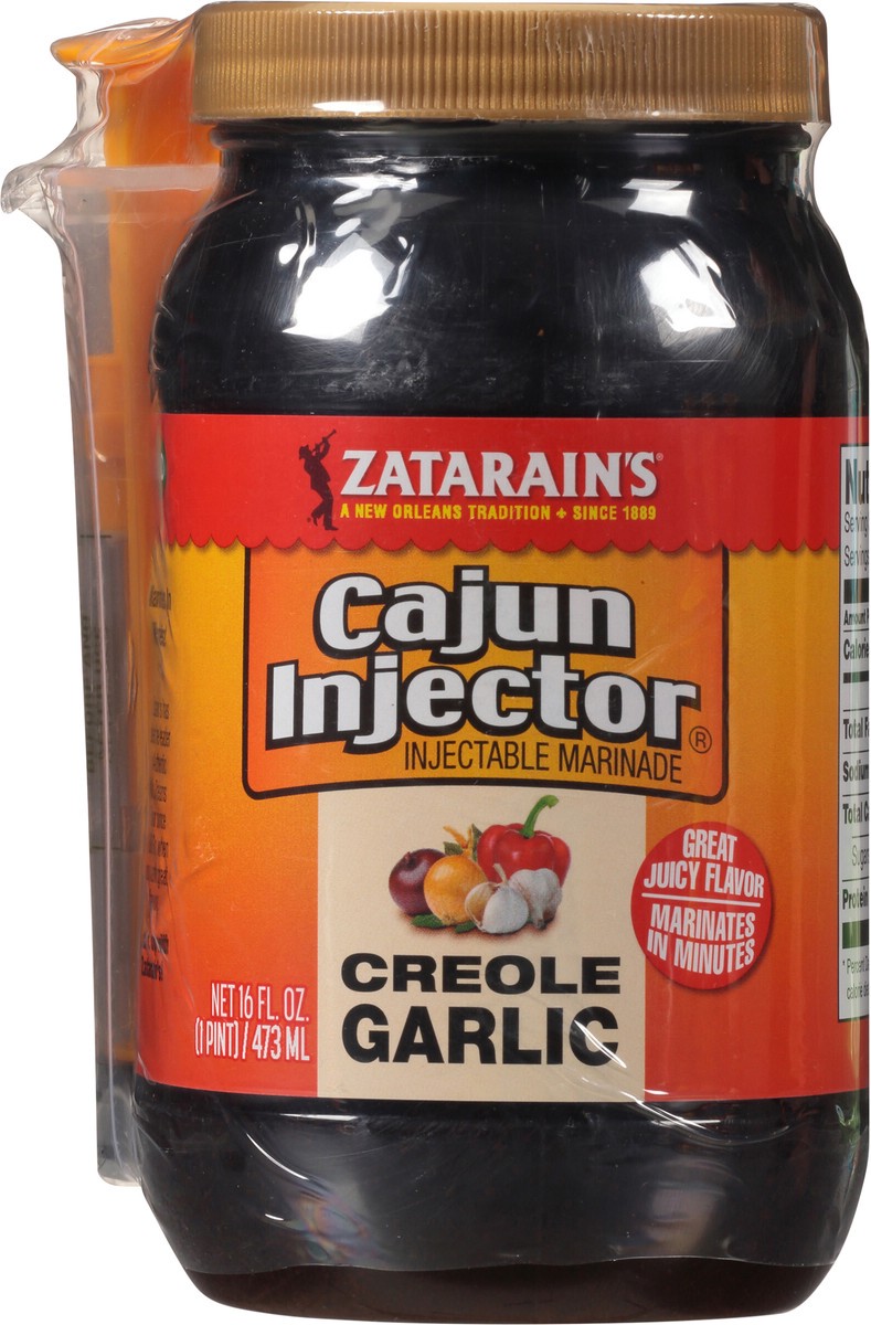 slide 4 of 7, Zatarain's Cajun Injectors Marinade Creole Garlic, 16 oz