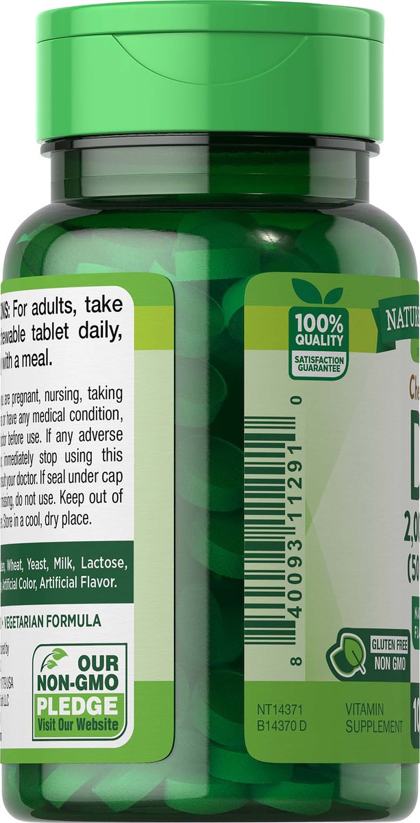 slide 3 of 5, Nature's Truth Natures Truth Chew Tab Vitamin D 2000 Iu, 100 ct