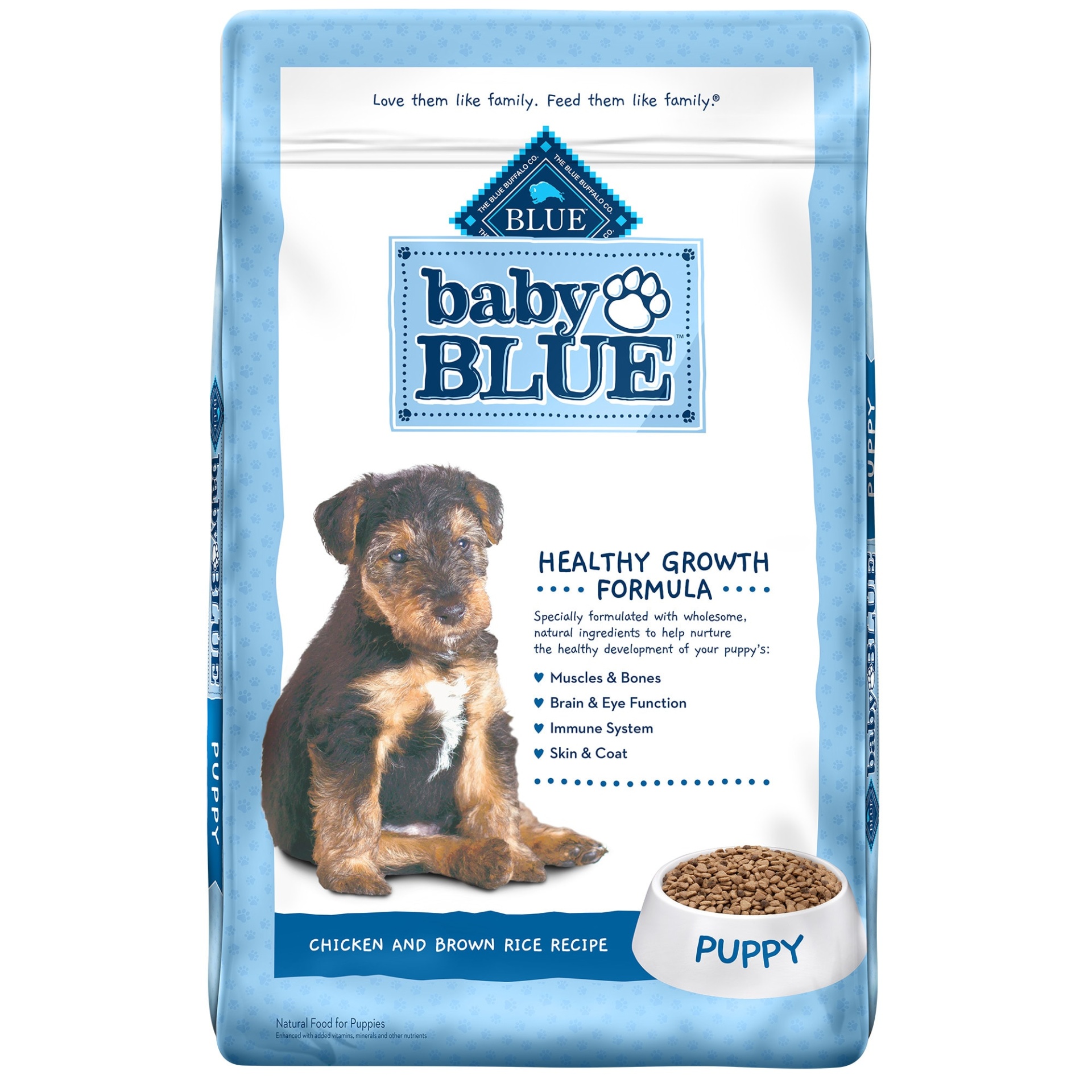slide 1 of 1, Blue Buffalo Baby Blue Natural Chicken and Brown Rice Recipe Dry Puppy Food, 1 ct